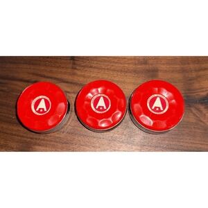 American Shuffleboard Set Of 3 Red Large Pucks